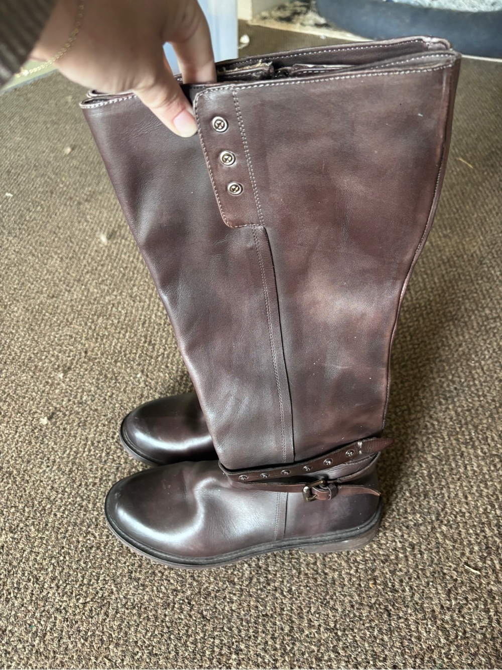 Vintage Foundry Co Classic Leather Riding Boots - Brown